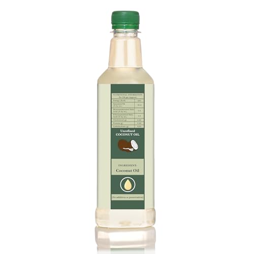 Image of Purvina Pure Unrefined Coconut Oil - 500 ml | For Everyday Cooking & Frying | Single ingredient | Zero Preservatives | No Additives | Cooking Oil