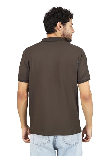 Image of Men's Regular Fit Polo Collar Half Sleeve T-Shirt Cotton Blend Polo T-Shirt Comfortable Lightweight Plain T-Shirt