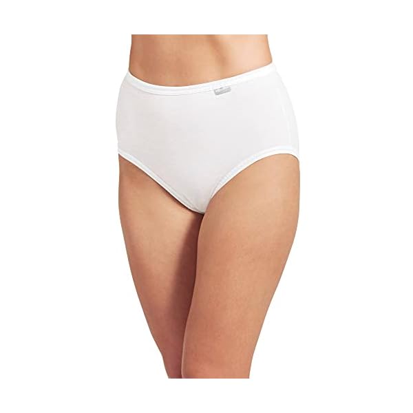 Jockey-Womens-Plus-Size-Elance-Brief-3-Pack Jockey Women's Underwear Plus Size Elance Brief - 3 Pack, White, 9
