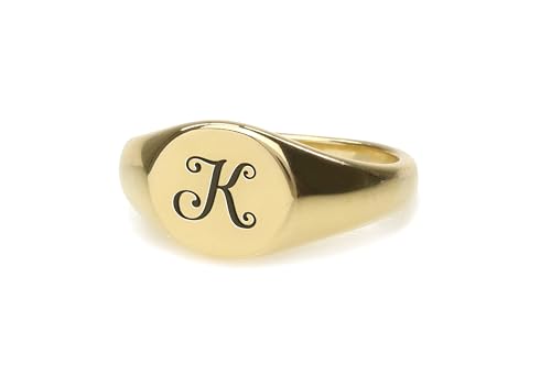 Personalized 14K Gold Signet Ring
