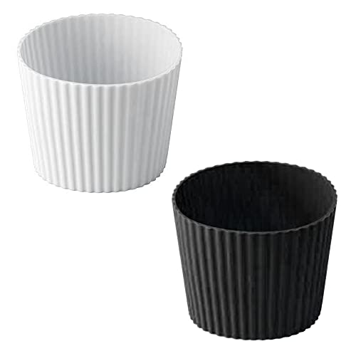 JIEDALIN 2 Pcs Nonslip Coffee Cup Sleeve Silicone Protector Cover for Glass Bottle Mug