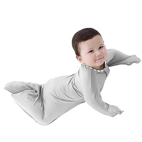 Image of PuppyPaws Baby Sleep Sack, Transition Swaddle, Sleep Sack 9-15 Months, Wearable Blanket Baby with 2-Way Zipper, Swaddles for Newborns Summer, 95% Rayon derived from Bamboo, 5% Spandex