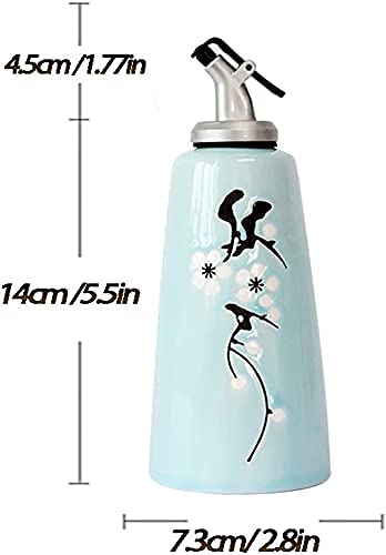 WDCDYQDH Öl- und Essig-Menage, handgefertigter Keramik-Olivenöl- oder Essigflaschenspender 300 ml/2 Stück 5 WDCDYQDH Öl- und Essig-Menage, handgefertigter Keramik-Olivenöl- oder Essigflaschenspender 300 ml/2 Stück