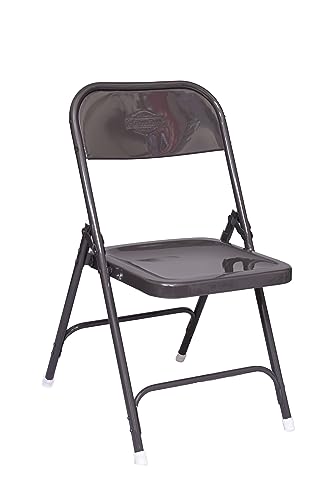 Image of Cauvery's Cafe Model Easy Folding Metal Outdoor and Indoor Chair - Grey
