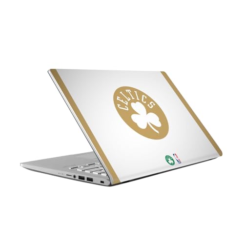 Autocollant Boston Celtics Or Blanc vinyle résistant pour ASUS Vivobook 14