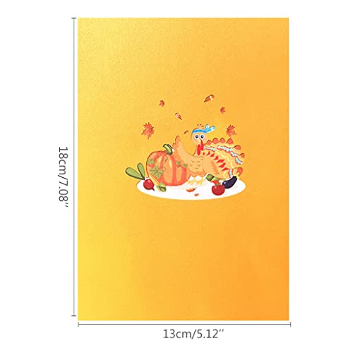 lanema 3D Dia de Ação de Graças Peru Cartões Postais Convites com Envelope