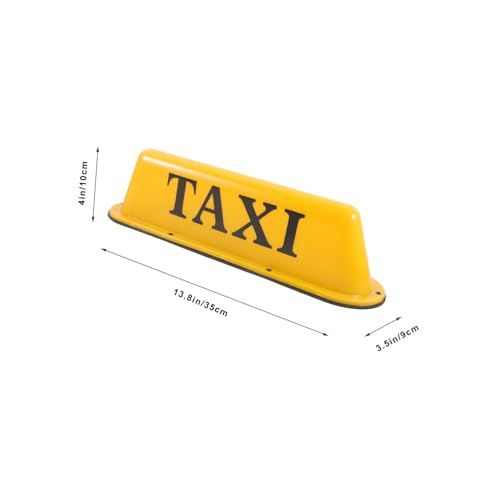 Lámpara de taxi amarilla PRETYZOOM de plástico resistente para techo de coche 2