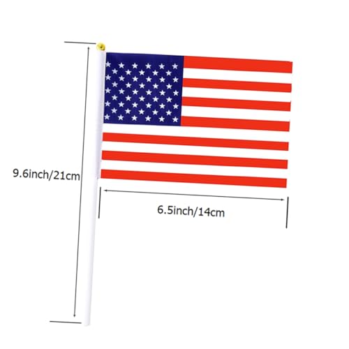 MERRYHAPY 100 peças bandeiras bandeira americana bandeira de mão vara bandeira americana mini bandei
