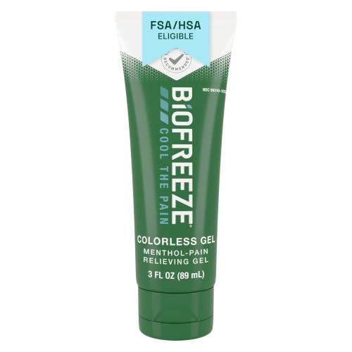 Biofreeze Pain Relief Gel, Muscle/Joint Pain Colorless Menthol Gel, 3 FL OZ