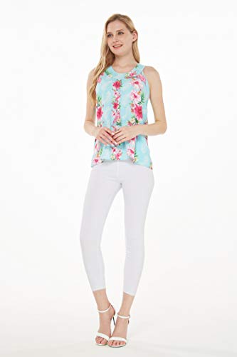 Image of Hawaii Hangover Family Matching Clothes, Pink Hibiscus Vine Turquoise | Family matching Hawaiian outfits, Pink Hibiscus Vine Turquoise, lightweight rayon, machine washable, tropical floral print