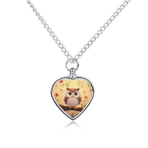 Collier funéraire pour cendres d'animaux pendentif cœur et perroquet