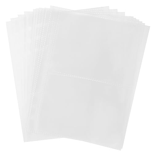 VILLCASE Scrapbook Accessories 50pcs A5 Refill Pages Sheet Protectors Photo Album Refill Sheets