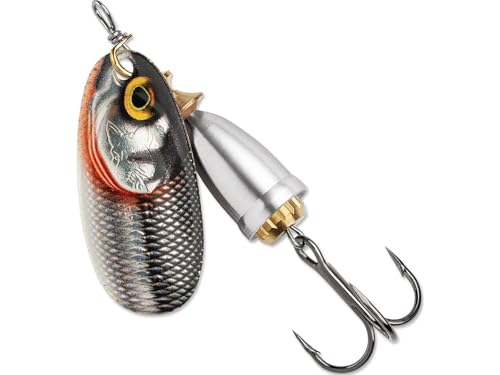 Blue Fox Classic Vibrax, Inline Spinner Lure for Trout Bass Walleye and Salmon Premium Fishing Spinner, Blade Size 5, Gilded Silver