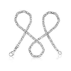 modabilé koningsketting herenketting 925 sterling zilver (40-90cm I 2,8mm breed) I zilveren ketting zonder hanger I Voor heren, dames I zilveren ketting man met etui I Made in Germany