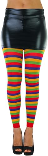Image of ToBeInStyle Women's Nylon Horizontal Striped Tights