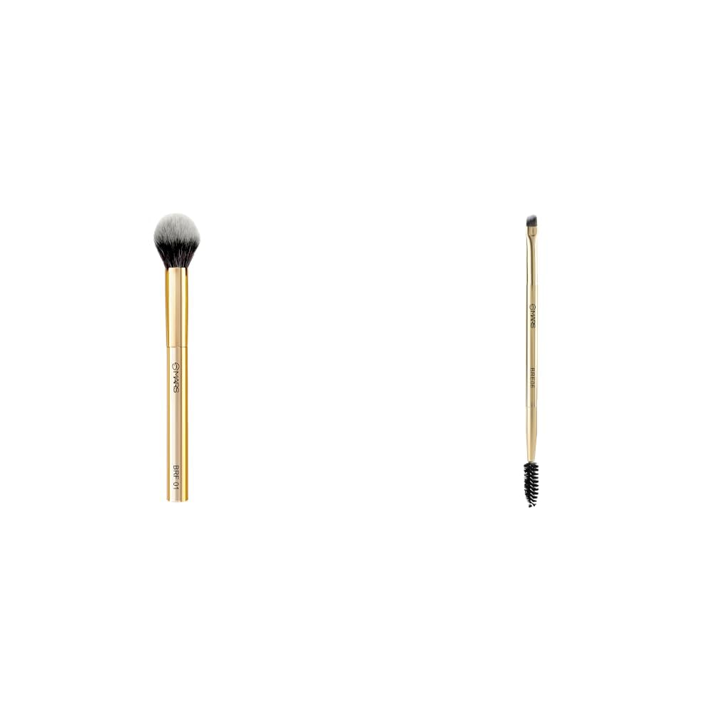 MARS Artists Arsenal Professional Powder make up Brush for Face MARS Artists Arsenal Professional Angled Brush With Spoolie-image-27