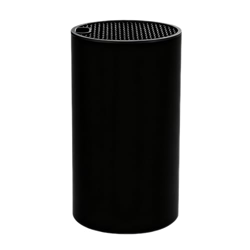 Knife Block Holder Without Knives, Universal Kitchen Knife Stand Space Saver, Unique Slot Design to Protect Blades and Detach for Easy Cleaning, Black