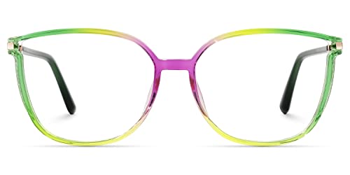 Image of VOOGLAM Stylish Square Blue Light Blocking Glasses for Women Anti Eyestrain Dry Eyes Eyewear Kinfe TR90