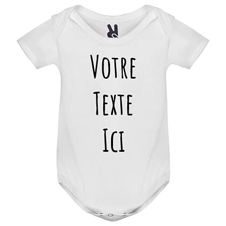 Tip Top Tshirt Body Fille - Personnalisé avec Votre Texte (3 mois)
