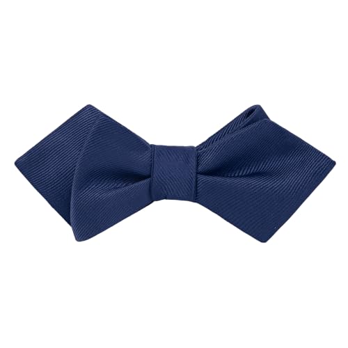 Image of GUUNIEE Men's Exquisite Woven Silk Self Bowtie Solid Diamond Bow Ties