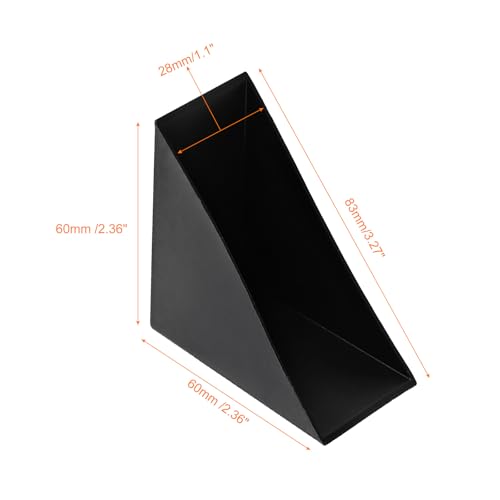 Image of uxcell 8Pcs Plastic Corner Protectors 28x82mm Right Angle Shape Glass Corner Guards Cushion for Corner Protection of Glass, Mirror, Tile, Black