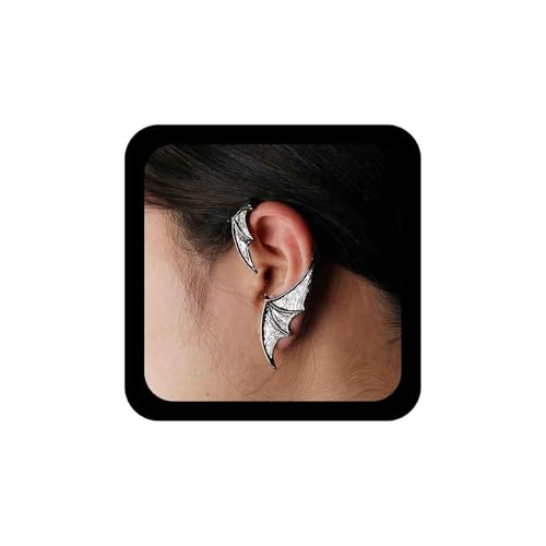 Allereya Boucles D'oreilles Vintage Chauve-souris Boucles D'oreilles Chauve-souris Cartilage Boucles D'oreilles Chauve-souris Clip Sur Boucles D'oreilles Chauve-souris Bijoux Pour Femmes Et Filles