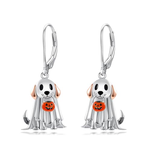 Boucles d'oreilles fantôme argent sterling bijou halloween femme