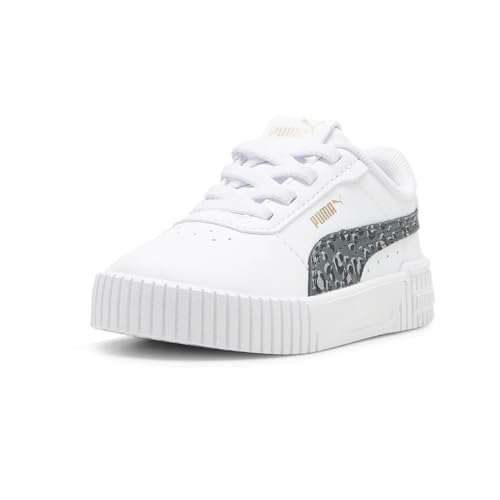 PUMA Toddler Girls Carina 2.0 Animal Update Leopard Platform Sneakers Shoes Casual - White2