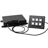 6-Gang-LED-Schalttafel, für schlanke IP66-Touch-Film-Steuerbox mit programmierbaren Tasten, 10 A pro Zweig, DC 11–30 V Kabelbaum-Set für Auto, Wohnmobil, Boot
