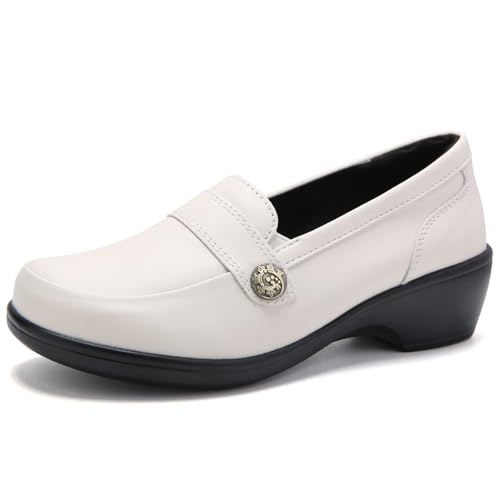 Image of UZB Orthopedic Loafers for Women Dress Shoes Low Heel Slip On Shoes Business Casual Work Office Dressy Shoes