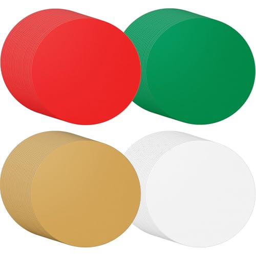 Moinchore 100 Pcs Christmas Disposable Placemats, Red Green Paper Placemat