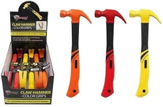 Max Force 2222036 Claw Hammer with Colorful Grips (3 Hammers)