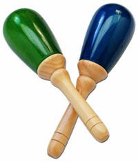 Maracas madera pintada