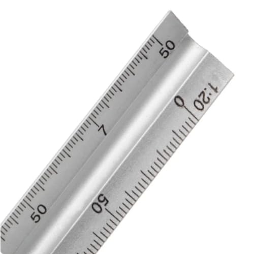 Escalímetro Triangular De Metal 30cm Régua Profissional Nº1