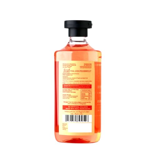 Image of Carmine Zero Sugar Peach Syrup - 330g | New & Improved Recipe | Sweetened with Pure Monk Fruit | Natural, Plant-Based Sweetener | No Added Sugar or Artificial Ingredients