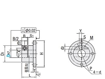 Shaft Supports - Flanged Mount with Slit 10mm 1pc