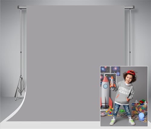 Kate 1.5x2.2m Gris Studio Photo Décors pour Photographie Abstrait Microfibre Texturé Photo Toile de Fond pour Photographie Portrait Studio