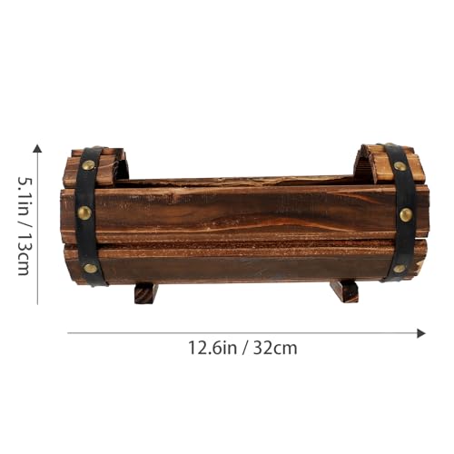 Pot de fleurs extérieur en bois avec réserve d'eau pour balcon - 3