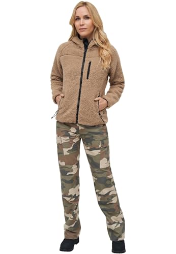 Brandit Women Teddyfleece Jacket Hooded, Farbe: camel, Größe: S