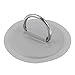 X AUTOHAUX 8pcs 8cm Gray D Ring Patch PVC Stainless Steel Round Shape D Ring Pad for Surfboard Inflatable Boat Kayak Canoe Deck