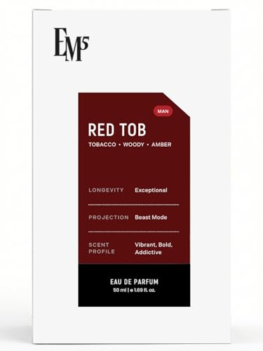 Image of EM5 Red Tob | Unisex Perfume | EDP Spray for Men & Women | Strong and Long Lasting Fragrance | Spicy Tobacco Woody | Gift for Him /Her