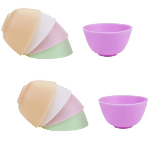Set de 10 tazones de silicona multicolor para mezcla miniatura 6