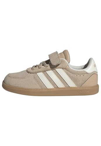 adidas Mixte Enfant BREAKNET Sleek Shoes Children, Magic Beige/Off White/Gum 3, 29 EU