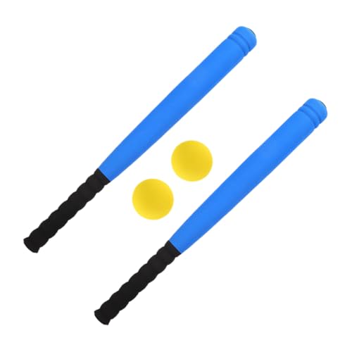 TOYANDONA Batte de baseball en mousse EVA légère bleue avec balle pour l'entraînement et le jeu en toute sécurité