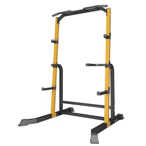 Squat Rack with Pull Up Bar Power Rack Home Gym Fitness Strength Training Equipment Pull Up Rack Squat Stand for Weightlifting