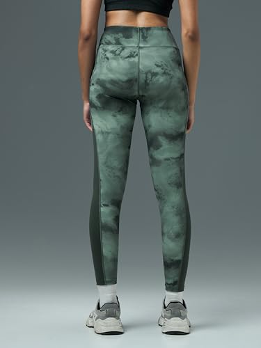 Image of TECHNOSPORT Women's Skinny Fit All Over Print Tights for Gym, Workout, Yoga & Sports