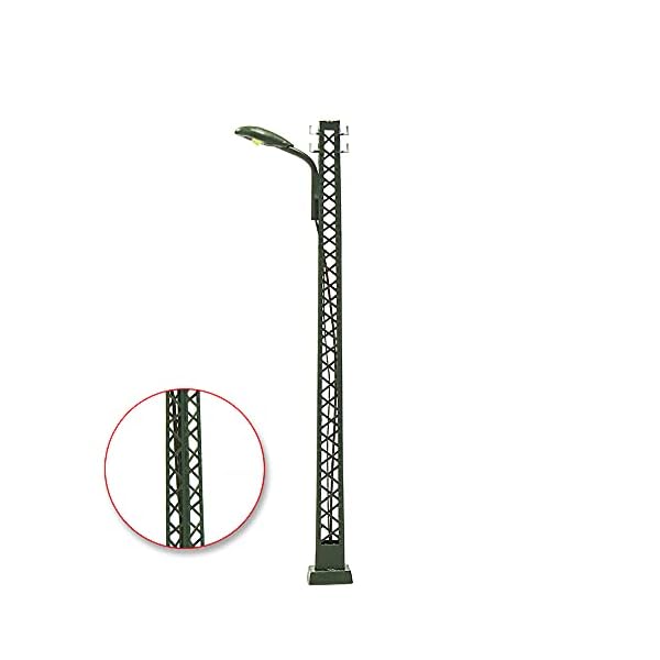 Evemodel 3 STK. Modell bahnleuchten Gittermastleuchte,spur N licht Layout 1:160 Aufsatzleuchte für Turmmasten (Stile 1) – Bild 3