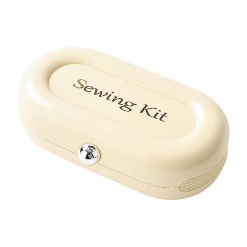 Pequeño juego de costura, herramientas magnéticas portátiles para retocar, kit de costura y reparación, para principiantes, adecuado para interiores y exteriores, viajes y viajes, manualidades
