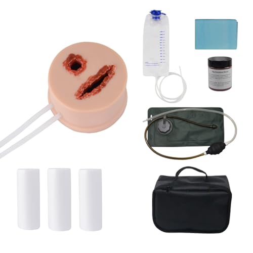 2-in-1 Wound Packing Trainer with Pumping Bag Realistic Silicone Bleeding Control Simulator for Stop The Bleed Training Hemorrhage Control Task Trainer for TCCC & Paramedic Practice