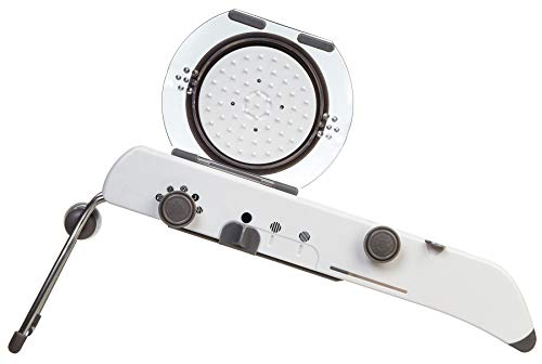 PL8 Professional Mandoline - Versatile Slicer with Adjustable Straight, Waffle, and Julienne Blades, Extra-Wide Stainless Steel Deck, Safety Hand Guard, Non-Skid Feet, and Space-Saving Design